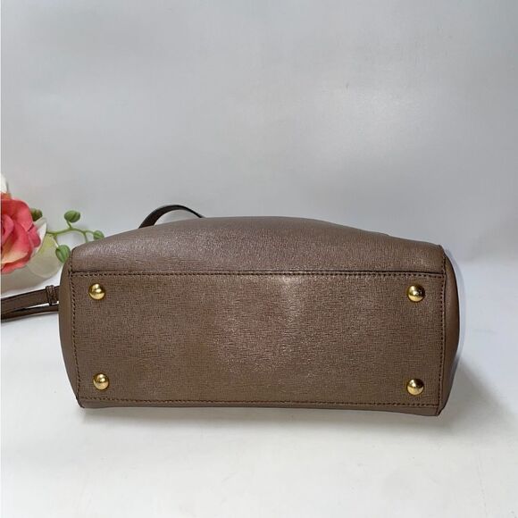 Gorgeous! Authentic Fendi Vitello Elite Petite 2Jours Tote Sepia - Picture 5 of 11